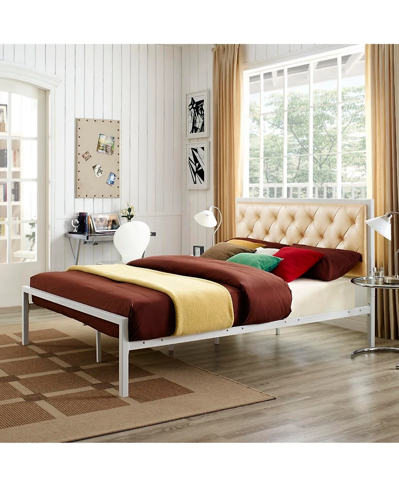 Modway Mia Vinyl Queen Bed