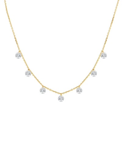 Macy's Lab-Grown Diamond Necklace (1-1/2 ct. t.w.) in 14k Yellow Gold