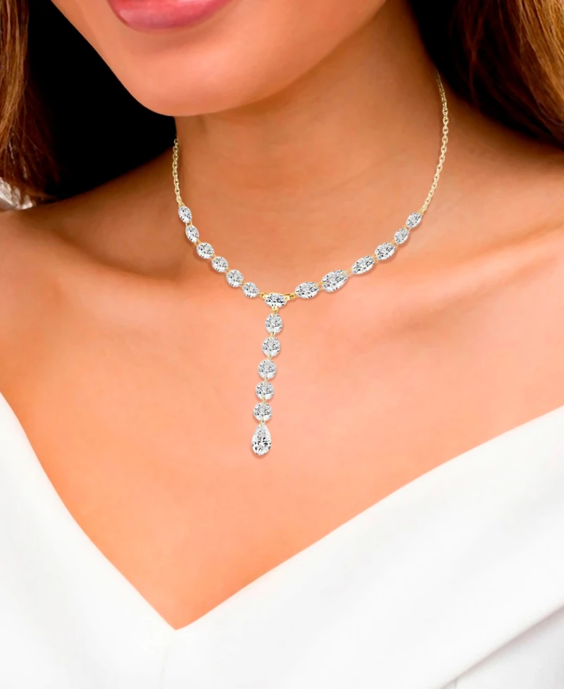 Macy's Lab-Grown Diamond Necklace (2 ct. t.w.) in 14k Yellow Gold