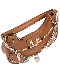 True Religion Women's Chain and Studs Pu Hobo Bag