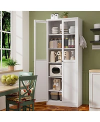 Boyel Living Storage Cabinet 5 Shelf Adjustable Steel Modern Tool Free Assembly