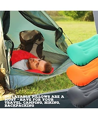 Piscifun 3 Pack Inflatable Camping Travel Neck Support Pillow Ultralight Portable