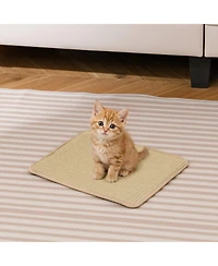 Hongge 12-Piece Cat Scratcher Mat Set 16 x 12 Inch Sisal Scratching Pads with Anti-Slip Backing
