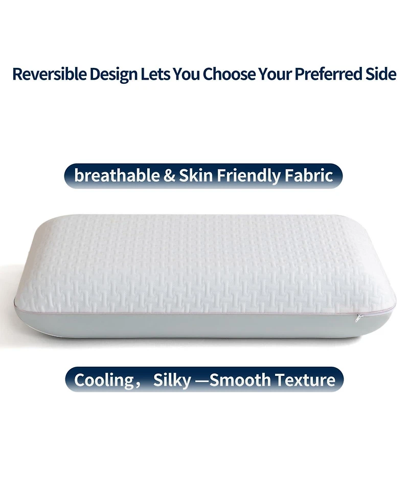 Piscifun Memory Foam Camping Travel Nap Pillow Washable Breathable Cover Support Neck Shoulder Back