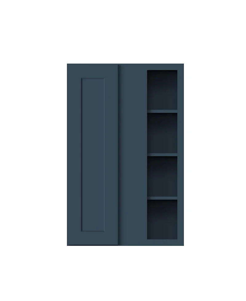 Boyel Living 42 Inch Height Standard Corner Wall Cabinets, Ready to Assemble Kitchen Cabinet with Solid Wood Frame, Soft-Close Slides and Hinge