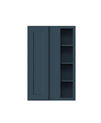 Boyel Living 42 Inch Height Standard Corner Wall Cabinets, Ready to Assemble Kitchen Cabinet with Solid Wood Frame, Soft-Close Slides and Hinge