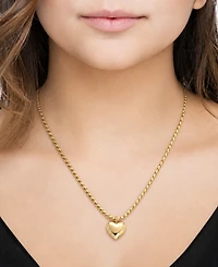 And Now This 18k Gold Plated Brass Heart Pendant Necklace, Macy's Exclusive