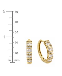And Now This Cubic Zirconia Hinge Hoop Earrings