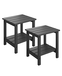 homfan Set of 2 Hdpe Side Table