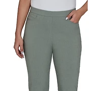 Alfred Dunner Petite Provence Millennium Flat Front Short Length Pant