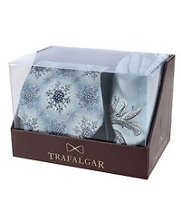 Trafalgar Men's Clarence The Classy Snowflake Silk Holiday Bundle