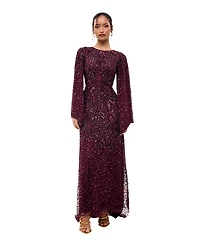 Maryisa Women's Modest Embellished Sequins Gown