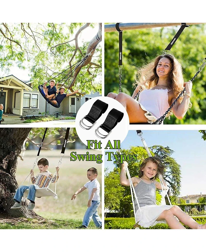 Piscifun 2600 Lbs Adjustable Tree Swing Hanging Straps Kit With Carabiners And Protectors