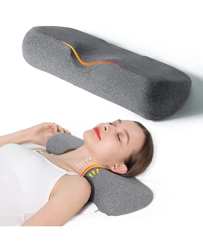 Piscifun 2 1 Memory Foam Neck Pillow Support Shoulder Relaxer Cervical Spine Alignment
