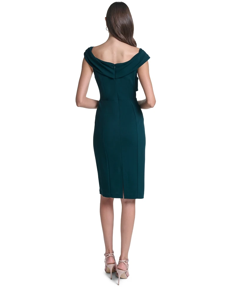 Calvin Klein Women's Off-The-Shoulder Midi Dress