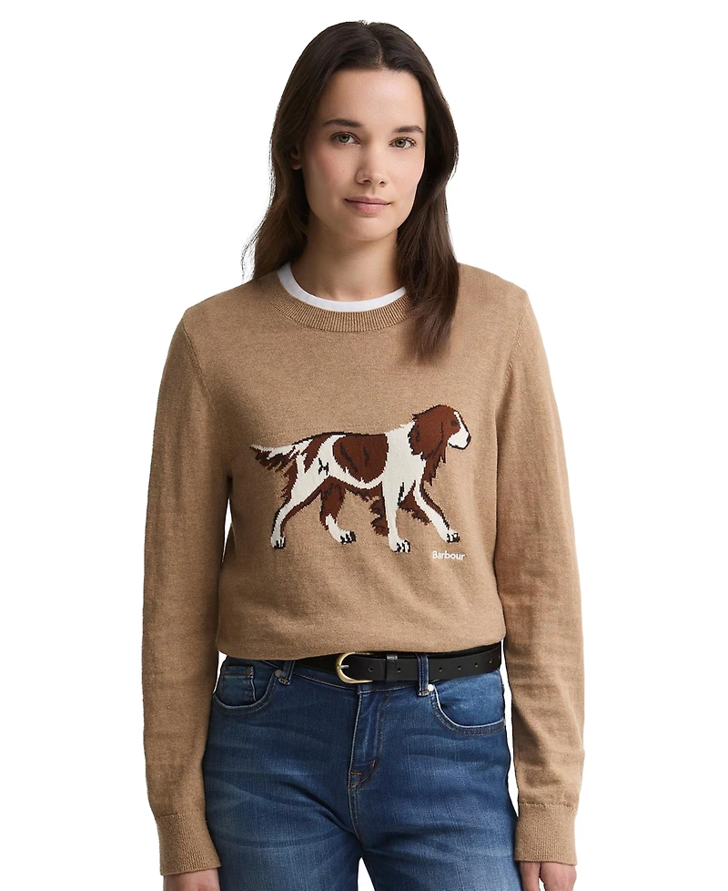Barbour Women's Fareham Intarsia Crewneck Sweater