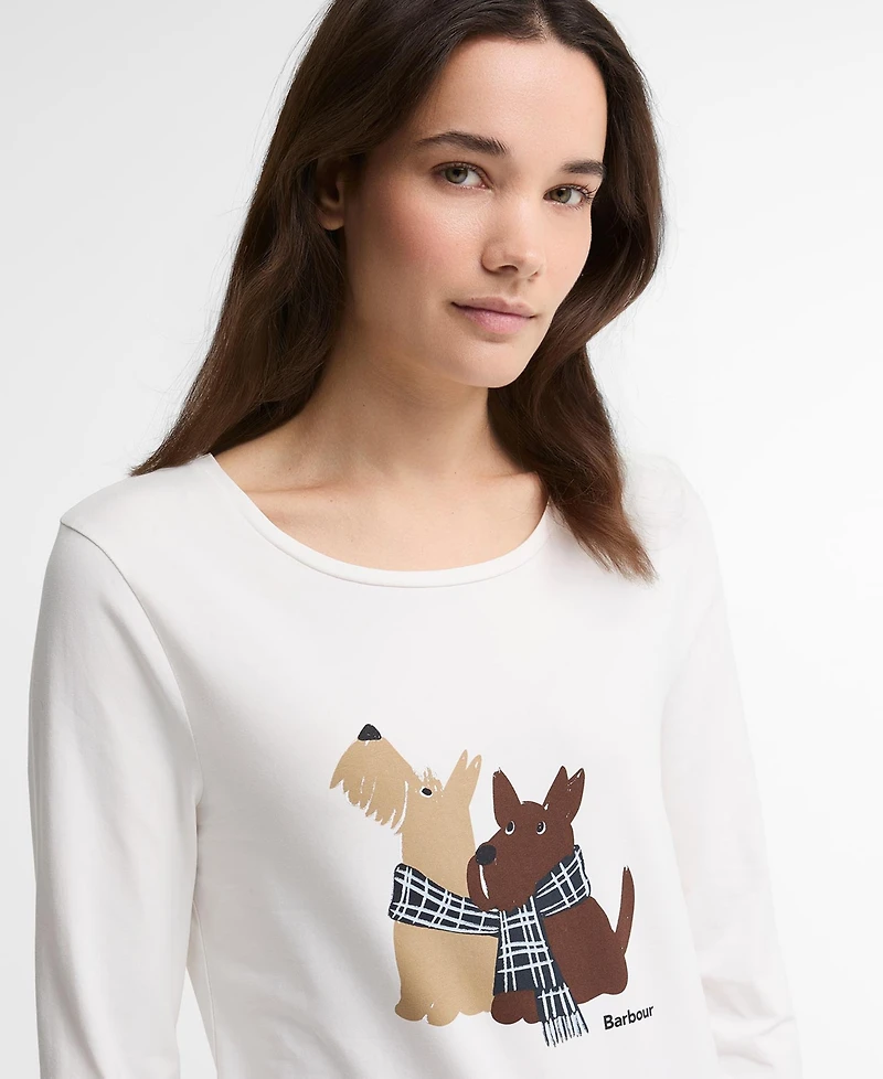Barbour Women's Lossie Dog Graphic Crewneck T-Shirt
