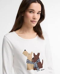 Barbour Women's Lossie Dog Graphic Crewneck T-Shirt