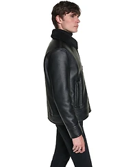 Karl Lagerfeld Paris Men's Faux Shearling Aviator Jacket