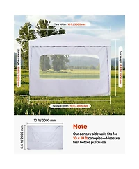 Sevorley Canopy Sidewall for 10x10 ft Pop-Up Tent, Waterproof Tent Side Wall with Mesh