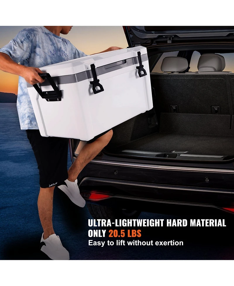 Sevorley Insulated Hard Cooler, 52 quart, Holds 50 Cans, 6-Day Ice Retention Ice Chest