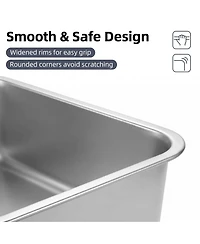 Piscifun 27 Quart Stainless Steel Ice Bucket Large Beverage Tub Drink Cooler For Parties