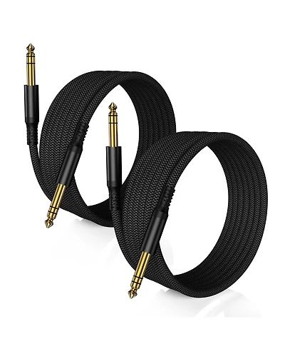 Double Braided Nylon Guitar Cable Gold Plated Connectors Balanced Audio Cord