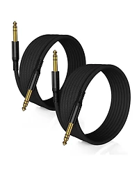 Double Braided Nylon Guitar Cable Gold Plated Connectors Balanced Audio Cord
