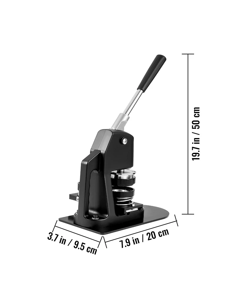 Sevorley 2-in-1 Button Maker Machine, 1.25 and 2.25 Inch Badge Press Kit with 500 Parts and Magic Book