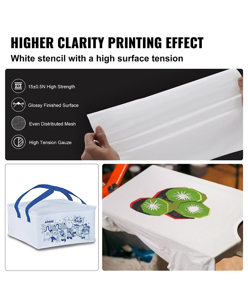 Sevorley 6-Piece Aluminum Silk Screen Printing Frames, 10 x 14 in, 156 Mesh