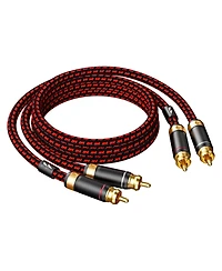 Lofree Audiophile 2 Male Rca Stereo Audio Cable 4N Oxygen Free Copper Heavy Duty HiFi Sound