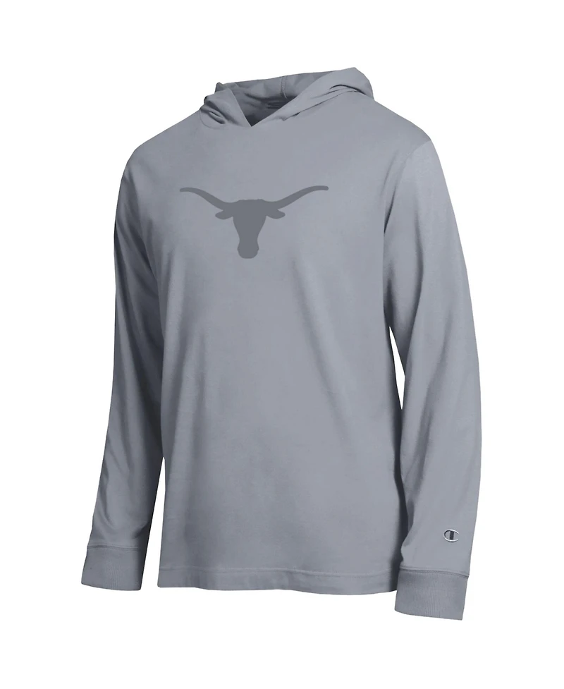 Champion Men's Gray Texas Longhorns Tonal All-Star Long Sleeve Hooded T-Shirt