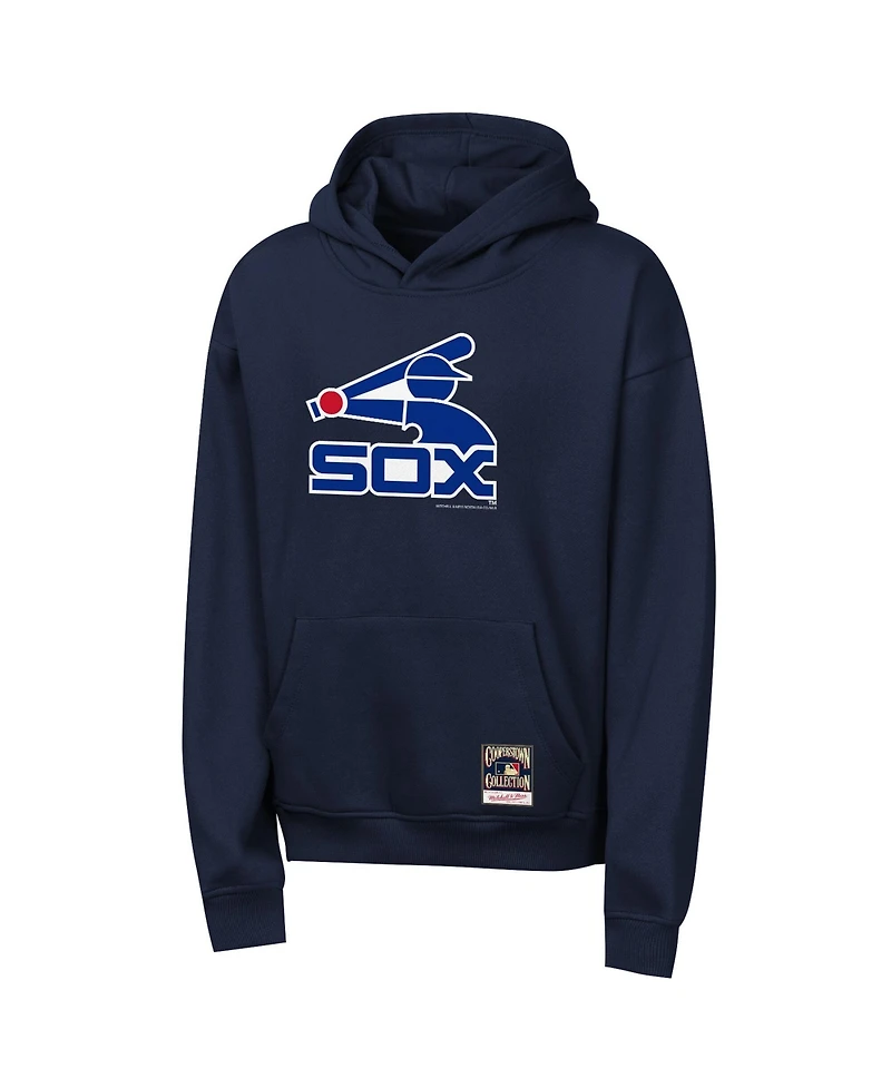Mitchell & Ness Big Boys and Girls Navy Chicago White Sox Retro Logo Hoodie