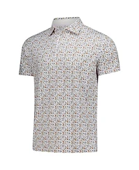 Barstool Golf Men's White The Players Florida Garb Printed Polo Shirt