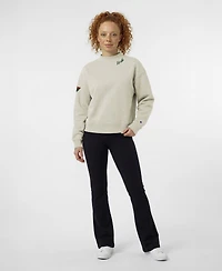Champion Women's Oatmeal Minnesota Wild Collar Script Triumph Fleece Crewneck Sweatshirt