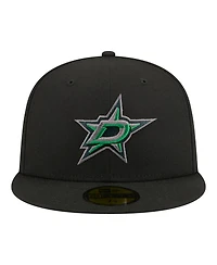New Era Men's Black Dallas Stars Color Pop 59FIFTY Fitted Hat