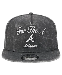 New Era Men's Black Atlanta Braves City Slogan A-Frame 9FIFTY Snapback Hat