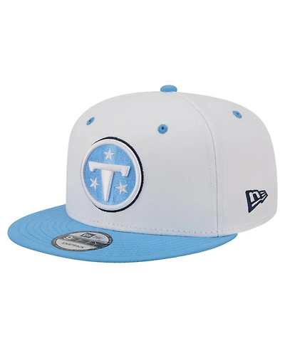 New Era Men's White/Light Blue Tennessee Titans 9FIFTY Snapback Hat