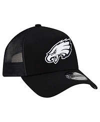 New Era Men's Black Philadelphia Eagles City Script 9FORTY A-Frame Adjustable Hat
