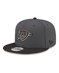 New Era Men's Gray/Black Oklahoma City Thunder Logo 2-Tone 9FIFTY Snapback Hat