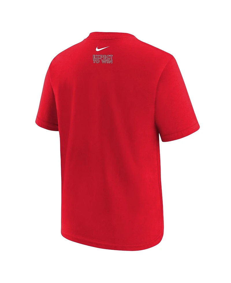 Nike Big Boys and Girls Red Indiana Fever Rebel Edition T-Shirt