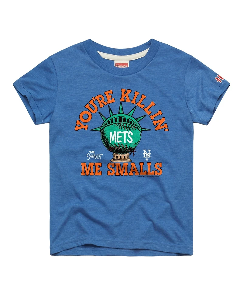Homage Big Boys and Girls Royal New York Mets x The Sandlot Tri-Blend T-Shirt