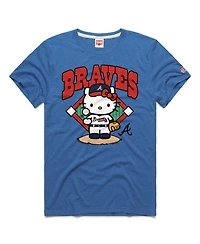 Homage Men's and Women's Royal Atlanta Braves Hello Kitty Tri-Blend T-Shirt
