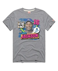 Homage Men's Bo Jackson Heather Gray Kansas City Royals Topps 75 Remix Graphic T-Shirt