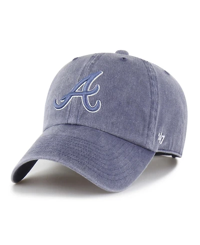 47 Brand Men's Navy Atlanta Braves Pigment Clean Up Adjustable Hat