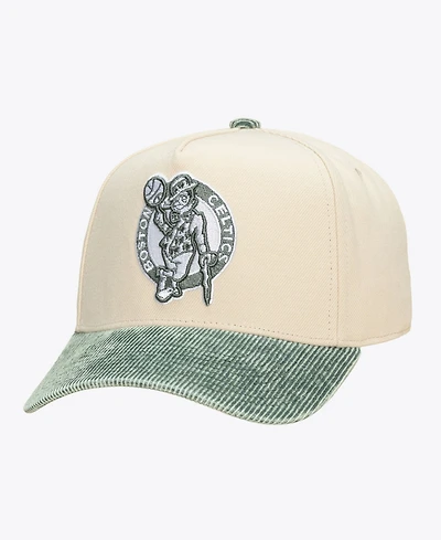 Mitchell & Ness Men's and Women's Cream/Green Boston Celtics Faded Pro Snapback Hat