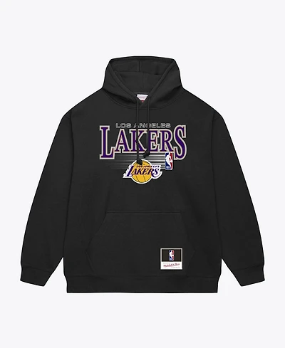 Mitchell & Ness Men's Black Los Angeles Lakers Team Name Stack Logo Hoodie