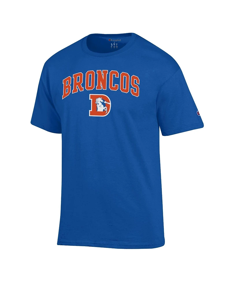 Champion Men's Royal Denver Broncos Arch Over Logo T-Shirt