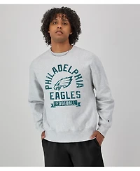 Champion Men's Heather Gray Philadelphia Eagles Reverse Weave Fleece Pullover Sweatshirt