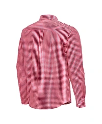 Antigua Men's Red St. Louis Cardinals Ellis Woven Tri-Blend Button-Down Shirt